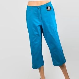 Verve Blues Women Plus Size 12 Stretch Capri Pants